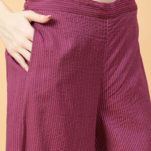 Striped Pure Cotton Tunic With Capris