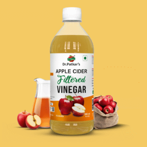 Dr. Patkar’s Filtered Apple Cider Vinegar 500ml | 5% Acidity | Detox Drink for Weight Loss | Vinegar for Cooking, Salad Dressing & Meat Marination
