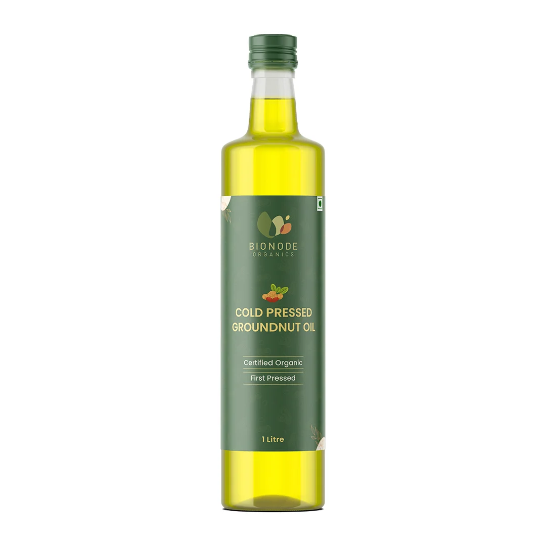 Cold Pressed Groundnut Oil – Certified Organic – 1 Ltr