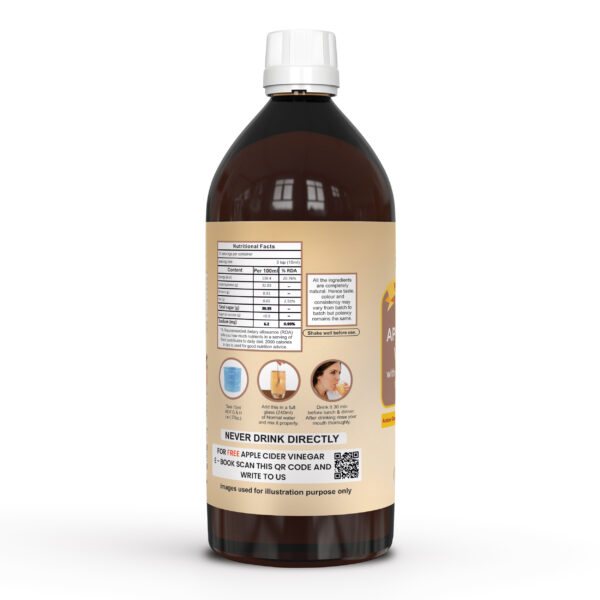 Dr. Patkar's Apple Cider Vinegar with Garlic & Honey 500ml | Unfiltered & Undiluted | Suitable for BP management and lowers bad cholesterol, Immunity (With Mother) 500ML - Image 3