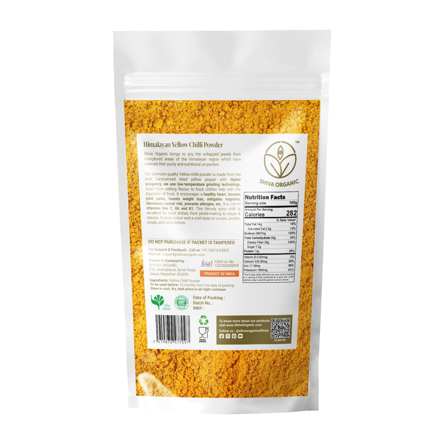 Himalayan Yellow Chilli Powder - Organic 300g - Image 5